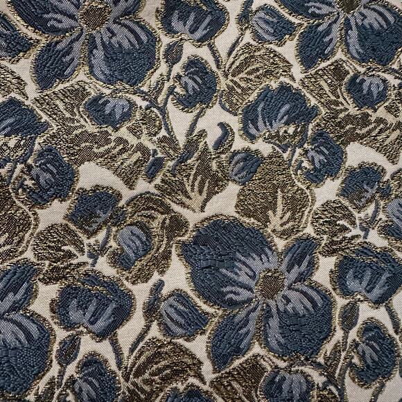 Magaschoni Collection blue gold & cream floral pencil skirt size 8 - Picture 5 of 9